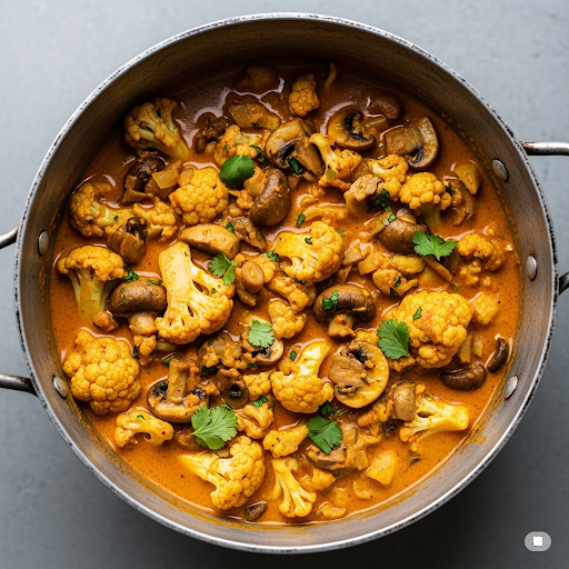 Mushroom & Cauliflower Curry 